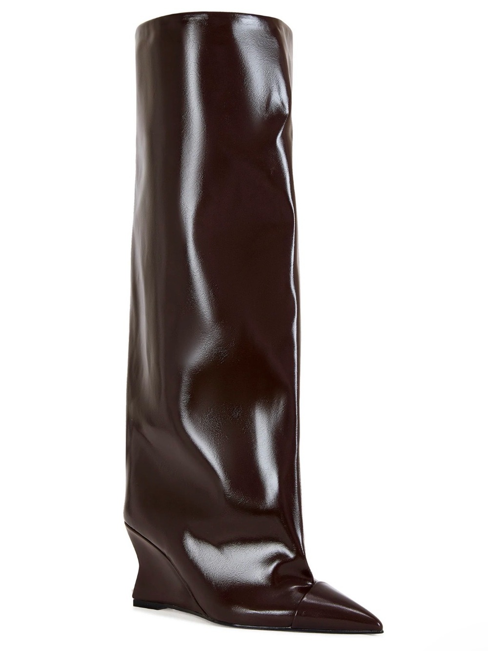 KENYA-BROWN WEDGE SLOUCH BOOT